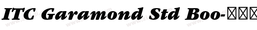 ITC Garamond Std Boo字体转换